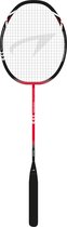 Avento Badminton Racket Staal - Smash - Zwart/Rood