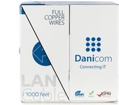 DANICOM CAT5E UTP 305 meter internetkabel op rol soepel -  PVC (Fca) - netwerkkabel
