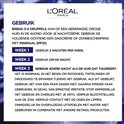 Gebruiksinstructies L'Oréal Paris Revitalift Laser Puur Retinol Nacht Serum: Week 1, 2 nachten per week. Week 2, om de nacht. Week 3, elke nacht.