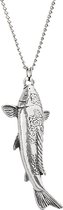 Hanger Koi Karper + Ketting Zilver 45 cm (Dames) Vishanger Vissenketting Zilveren Kettinkje Vis