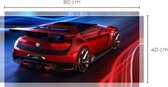 Volkswagen - GTI - Red - Canvas - Woonkamer - Slaaplamer - kaarten - Canvas