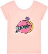 BillieBlush T-shirt Peach Raspberry Girls- Maat 128