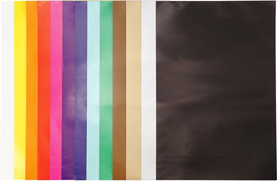 Papier ordinaire uni, feuille 32x48 cm, 80 gr, différentes couleurs, 100 feuilles