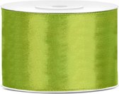 Satijn Lint Lime Groen 50mm 25m