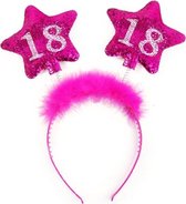 Haarband 18 Jaar Sterren Roze