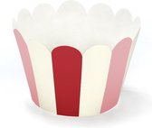 Cupcake Vormpjes Rood Roze 7,5cm 6st
