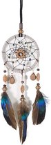 WiseGoods Luxe Dromenvanger - Handgemaakt - Kinderkamer Wand Decoratie - Groene Veren - Cadeau - 30 cm - Dreamcatcher Veren