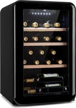 Klarstein Vinetage 19 Uno Wijnkoelkast - Drankkoeler koelkast - 70 liter /  19 flessen - Temperatuurbereik: 4 tot 22°C - 39 dB - Retro design