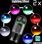 T10 Led Lamp GROEN COB (Set 2 stuks) CANBus Foutloos 5W5 | W5W | Led Signal Light | 12V | Stadslicht | Kentekenplaat Verlichting | 194 168| Autolamp | Autolampen | Car licht | Lamp