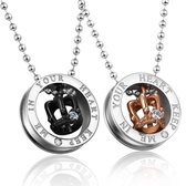 Keep Me In Your Heart Ketting Set - Liefdes Cadeau - Romantisch Cadeau - Geschenkset Mannen Vrouwen - Cadeau voor Vrouw - Valentijnsdag voor Mannen - Valentijn Cadeautje voor Hem -