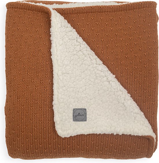 Jollein Baby Deken Ledikant 100x150cm Teddy - Bliss Knit - Caramel