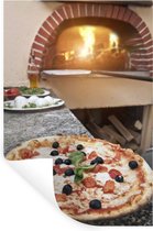 Muurstickers - Sticker Folie - Pizza uit pizza oven - 60x90 cm - Plakfolie - Muurstickers Kinderkamer - Zelfklevend Behang - Zelfklevend behangpapier - Stickerfolie