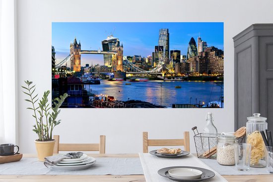 Stickers muraux - Film autocollant - Tower Bridge - Londres - Angleterre - 120x60 cm - Film adhésif - Stickers muraux Chambre d'enfant - Papier peint autocollant