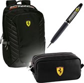 Ferrari Premium Set Zwart - Rugzak + Etui + Pen
