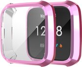 Fitbit Versa Lite TPU Case van By Qubix - Roze - Geschikt voor activity tracker Fitbit Versa Lite - Volledig beschermd!
