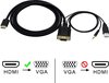 HDMI-naar-VGA-kabel met audio HDMI-stekker naar VGA-stekker adapterconverter met 3,5 mm AUX-audiokabel en USB-stroomkabel voor monitor, projector, tv 1,5 m, zwart