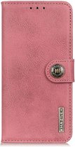 Retro roze agenda case hoesje Oppo A74 4G