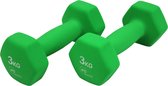 JPS Sports® Dumbells - Gewichten - Dumbells 3kg - Dumbells set 2 x 3 kg - Zeshoekig - Duurzaam - Groen