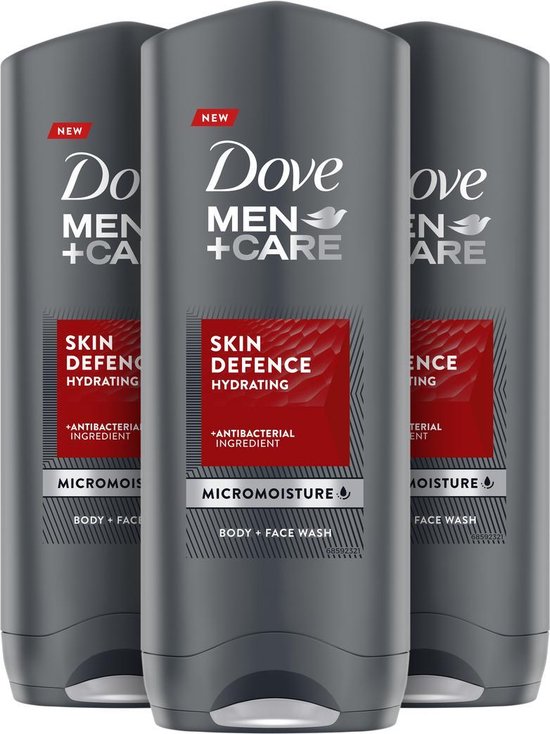 Dove Men+Care Gel douche hydratant + Crème hydratante - 3 x Gel douche + 1  x Crème -... | bol.com
