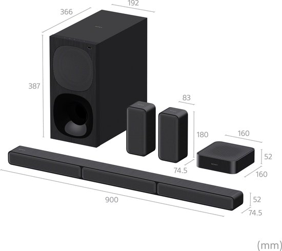 Sony HT-S40R - Soundbar met subwoofer en draadloze achterspeakers - Zwart van Sony — afbeelding 4