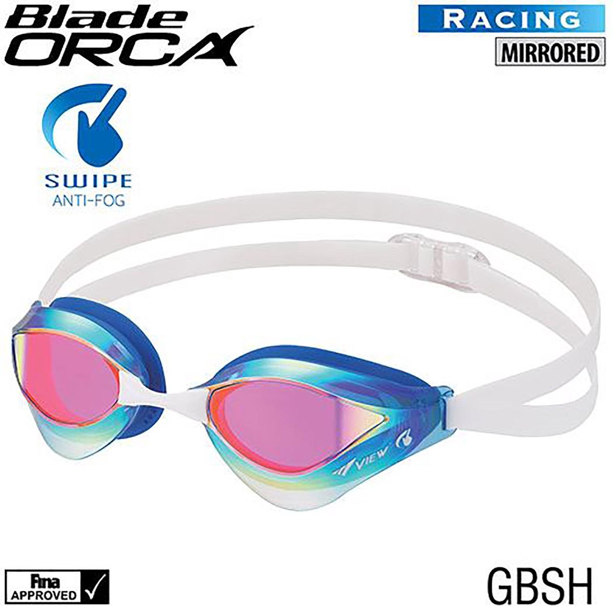 VIEW Blade Orca Racing Mirrored zwembril met SWIPE technologie V230ASA-GBSH