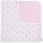 Katoen babydekentje - Pink Flowers - 80/80 cm