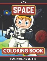 Space Coloring Book For Kids Ages 3-5