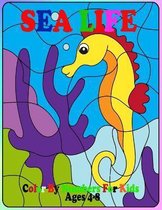 Sea Life Color By Numbers For Kids