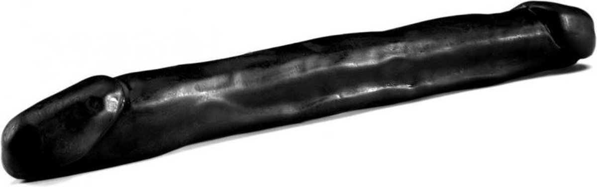 Goedkoopste XXLTOYS - As Long As - Double Dildo - Inbrenglengte 38 X 3.7 cm - Black - Uniek Design Realistische Dildo – Stevige Dildo – voor Diehards only - Made in Europe