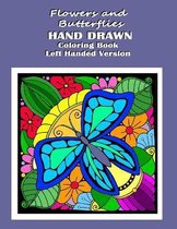 Flowers and Butterflies Hand Drawn Coloring Book Left Handed Version
