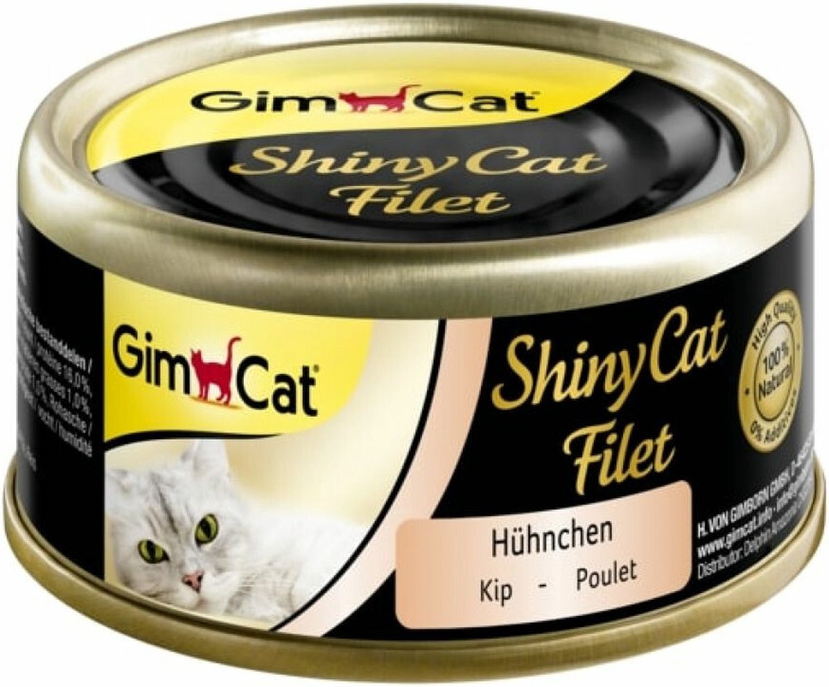 24x GimCat ShinyCat Filet Kip 70 gr