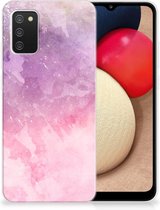 Telefoonhoesje Samsung M02s | Samsung Galaxy A02s Silicone Back Cover Pink Purple Paint