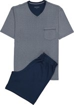 Schiesser heren shortama - donkerblauw -  Maat: XXL