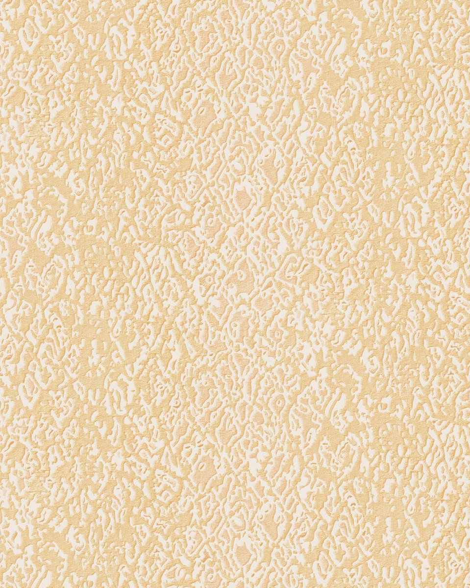 Dieren patroon behang Profhome DE120125-DI vliesbehang hardvinyl warmdruk in reliëf gestempeld met exotisch patroon glanzend crème goud 5,33 m2