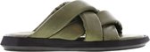 Tango | Pepper 1-f Tiany Kiriloff khaki leather sandal - black sole | Maat: 39