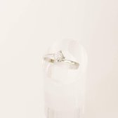 Witgouden 18krt solitair ring