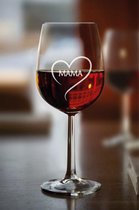 Pour le verre à vin cadeau MAMA | Gravure maman d'amour| 35cl Royal Leerdam | BestLaser.nl