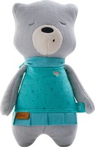 Myhummy Slaapsensor Premium Plus LEON 36 Cm Turquoise/grijs / knuffel voor baby / eerste knuffel / szumis / przytulanka