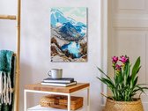 Doe-het-zelf op canvas schilderen - Lake in the Mountains-40x60