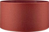 Home Sweet Home - lampenkap cilinder - transparant - canvas - klassieke lampenkap - Ø45cm H23cm - E27 fitting - rood