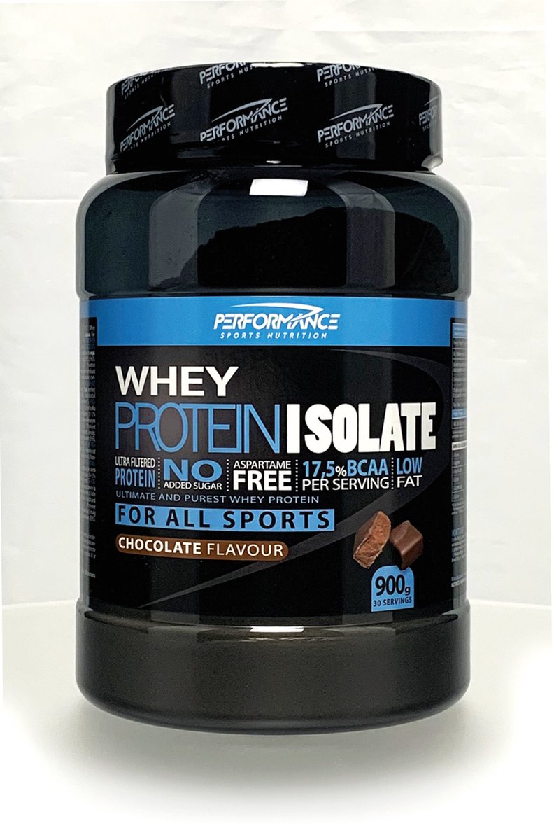 Goedkoopste Whey Protein Isolate (Chocolate - 900 gram) - Performance - Eiwitshake - Eiwitpoeder - Eiwitten - Proteine poeder - 30 shakes