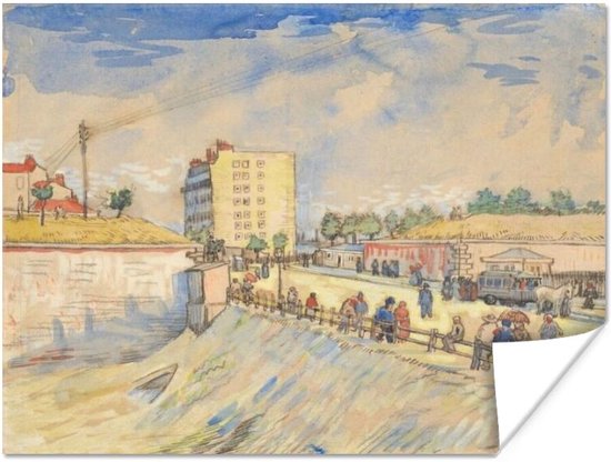 Porte dans les défenses de Paris - peinture de Vincent van Gogh 40x30 cm - petit