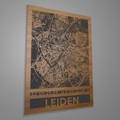 Stadskaart Leiden met coördinaten