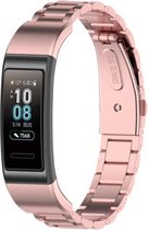 Stalen Smartwatch bandje - Geschikt voor  Huawei band 3 / 4 Pro stalen band - rosé pink - Horlogeband / Polsband / Armband