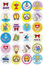 Beloningsstickers - Beloningsstickers kinderen - 240 stuks - Beloningssysteem - Beloningskalender - Stickervellen kinderen - Stickervellen