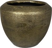 Kos bloempot goud D20 x H18 cm