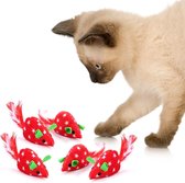 Kattenspeeltjes Muizen 2 Stuks- Kattenspeelgoed- Muizen Kat Speelgoed- Huisdier Kitten-Kattenkruid Speelgoed- Pluche-