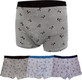 3 Bamboe Boxershorts voor Mannen | Doodshoofd | Skull | Blauw | Grijs | Zwart | Maat XXL | Duurzaam | Zacht | Ademend