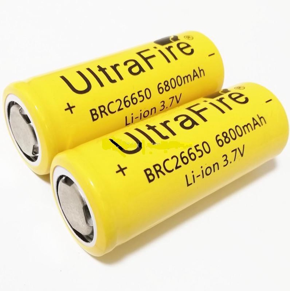 2x UltraFire 26650 6800mAh Oplaadbare Li-ion Batterij | bol.com