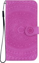 Mobigear Mandala Bookcase Hoesje - Geschikt voor Apple iPhone 11 - Roze